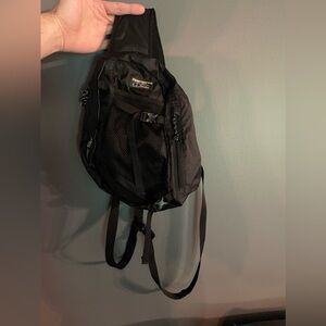 Black LL Bean Stowaway Sling Pack